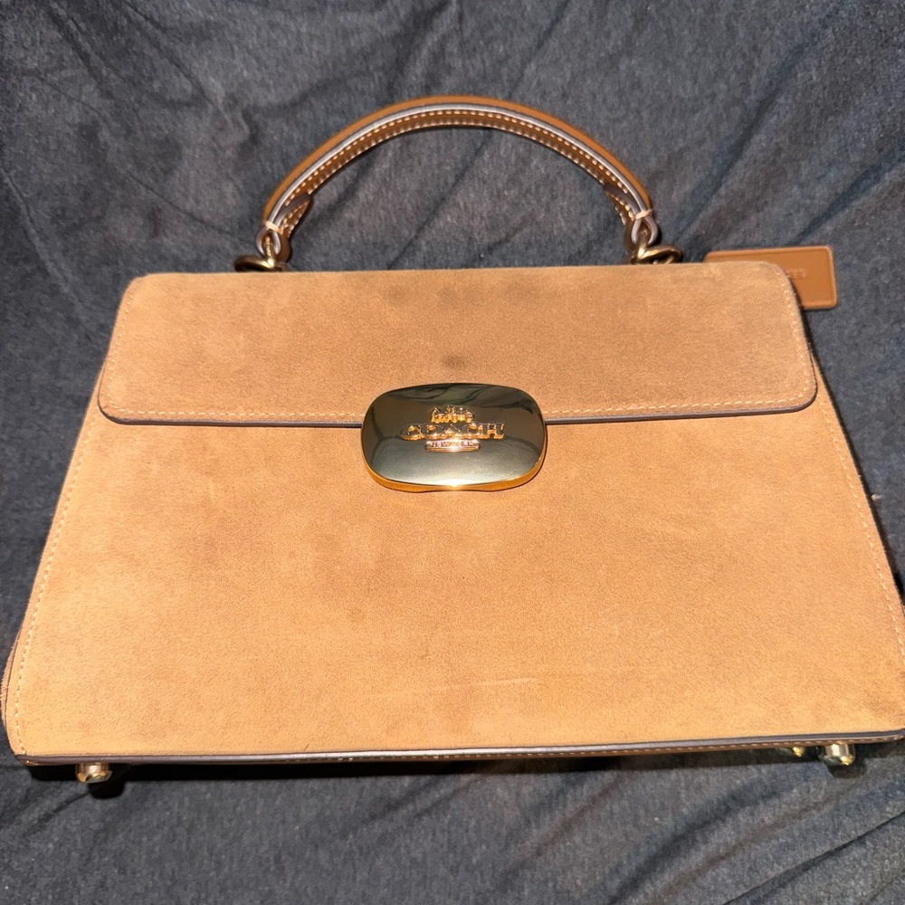 Coach Brown Suede Satchel